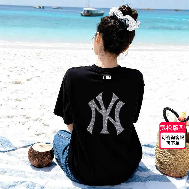 MLB官方正品短袖男装女装运动服2026秋季新款T恤纽约洋基圆领上衣图片