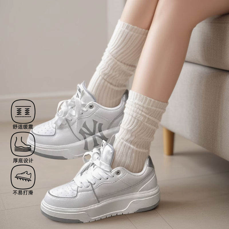 MLB官方正品板鞋男鞋女鞋25冬季新款运动鞋厚底低帮休闲鞋小白鞋,运动鞋new,运动休闲鞋,淘宝优惠券,粉丝福利购,淘宝优惠卷