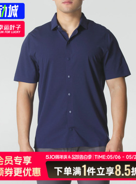 幸运叶子|安德玛翻领POLO衫短袖男夏季蓝色透气T恤半袖6007353