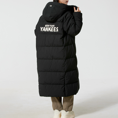 MLB官方正品长款羽绒服男女冬季户外保暖防水鹅绒服宽松羽绒外套