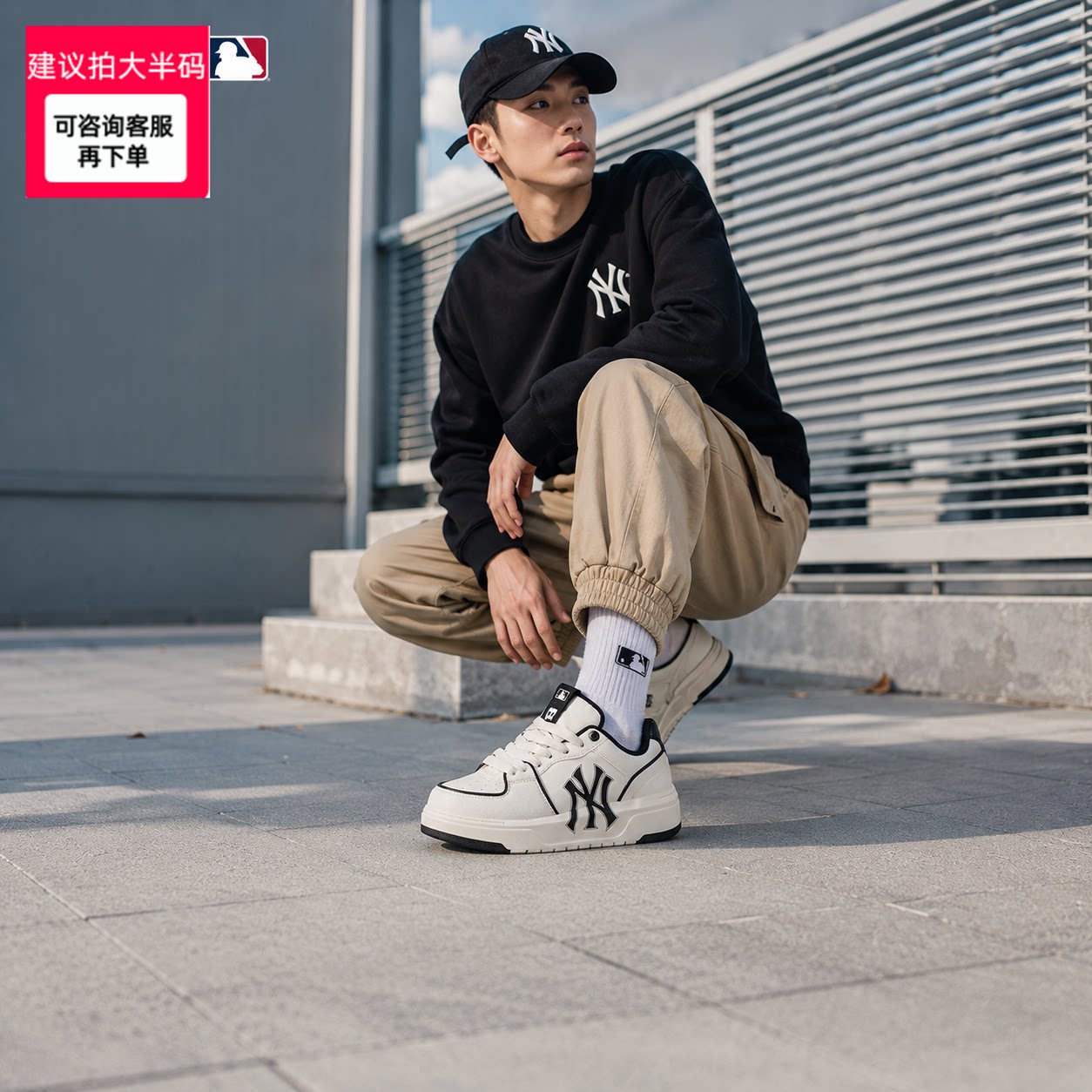 幸运叶子|MLB官方正品低帮板鞋男鞋女鞋2026新款厚底休闲鞋学长鞋图片