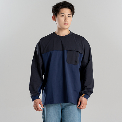 Timberland添柏岚长袖T恤男款春季户外徒步休闲运动服套头衫上衣