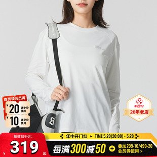 T恤户外休闲衣跑步训练服 圆领长袖 新款 狼爪宽松运动服女2024夏季