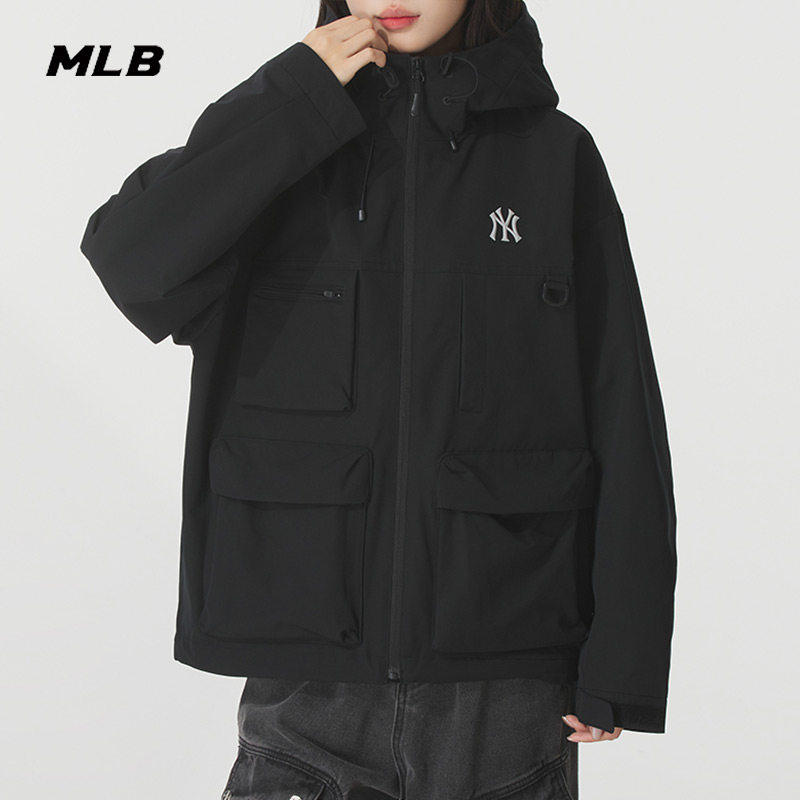MLB官方正品外套男装女装2026春季新款情侣男女NY防泼水梭织夹克