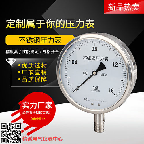 圣迪YN150BF不锈钢耐震压力表