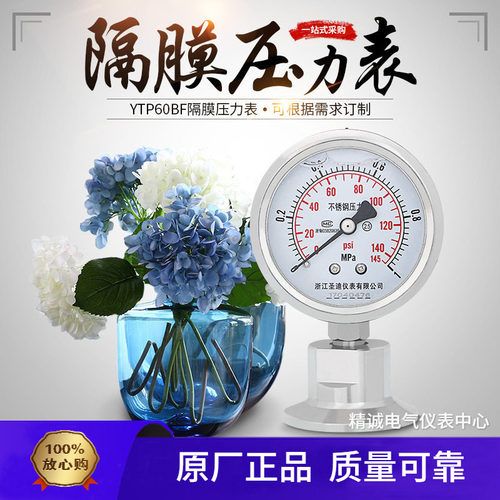 圣迪YTP60BF隔膜压力表卫生型