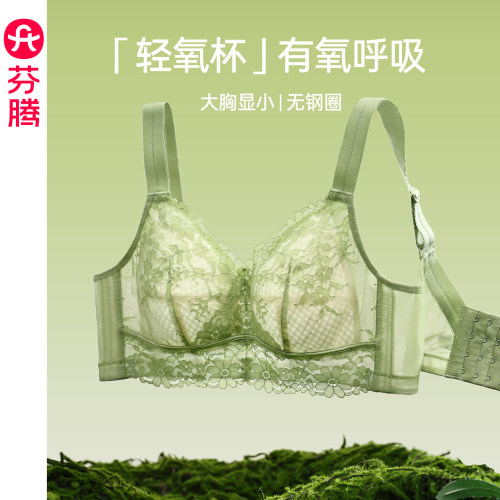 芬腾内衣女大胸显小性感蕾丝文胸