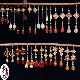 田曦薇武祯子夜归同款 耳环古风流苏耳坠唐敦煌国风高级感汉服耳饰