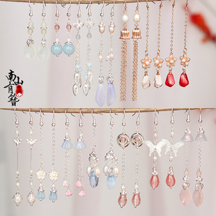 宁安如梦同款耳环姜雪宁古风流苏耳坠简约百搭配汉服耳夹国风耳饰