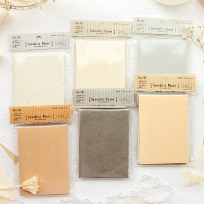 手帐生活系列混合特种纸素材纸多材质印章图鉴手帐拼贴打底手工纸
