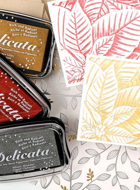 日本Tsukineko Delicata 金属色印台 手账印画工具月猫印泥