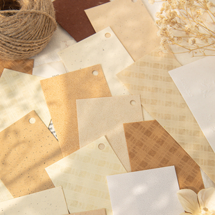 凸版浮雕特种纸长条活页手帐本 印章盖印拼贴装饰打底素材纸