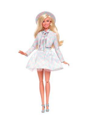 『小汤圆のTOY』芭比电影娃娃,Margot Robbie收藏版蓝色格子套装