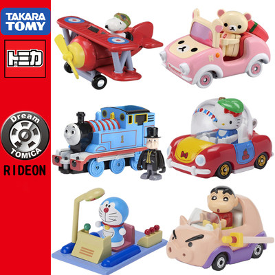 TOMY多美卡合金车模女玩具TOMICA小猪佩奇车 Ride On叮当猫