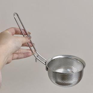 火锅专用漏勺304不锈钢挂式漏网油炸捞面涮肉漏筐烫肉菜捞网神器