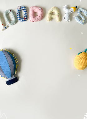 手工布艺100days百天满月30days字母出租ins风生日数字道具租赁