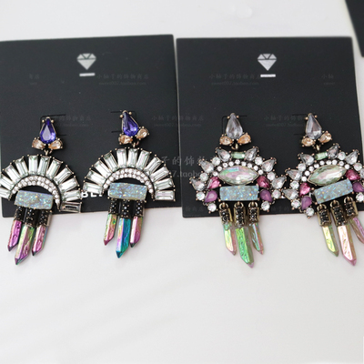 美国轻奢品牌bb 仿矿石特别款耳环两色earrings