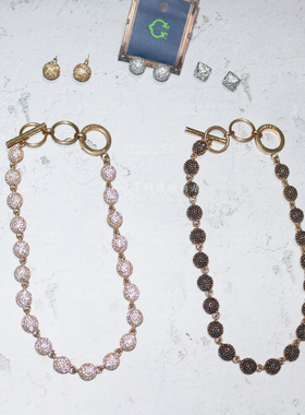 TB姐妹牌c wonder细密满钻耳钉耳环短项链多款选pave  necklace