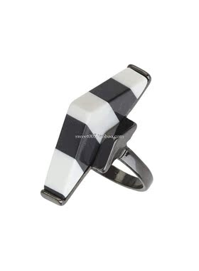 英国ts及同厂男女中性款仿石镶嵌三角形戒指 3款选样品瑕疵