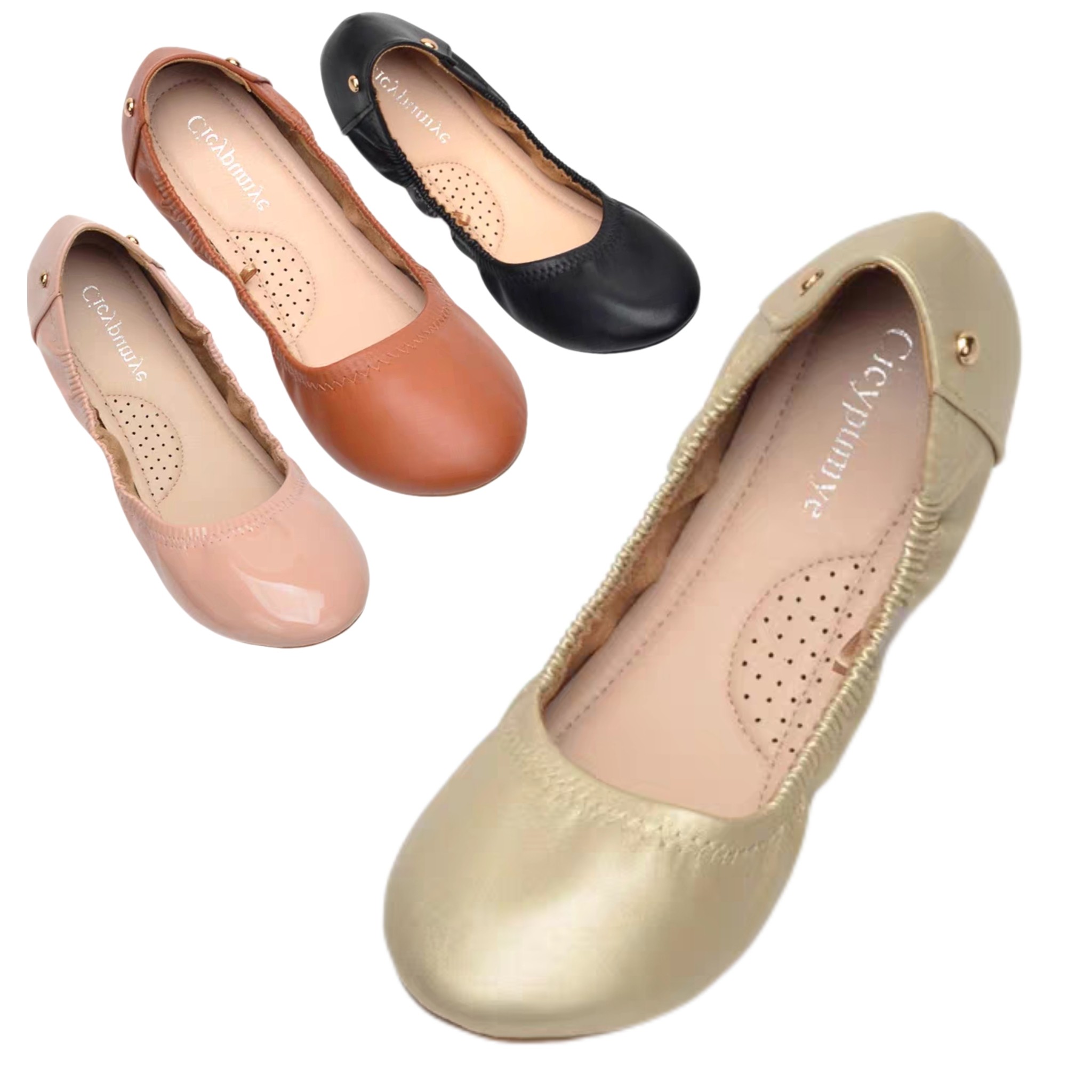 软底妈妈鞋平底蛋卷鞋低跟大码外贸真皮女单鞋大码透气一脚蹬厨房