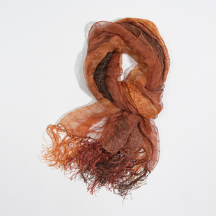 纯色渐变拼色薄款格子网纱长丝巾纱巾春夏季妈妈中年广场舞女围巾