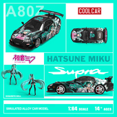 Car 初音涂装 Cool 速霸A80Z 仿真合金汽车模型 收藏礼品摆件