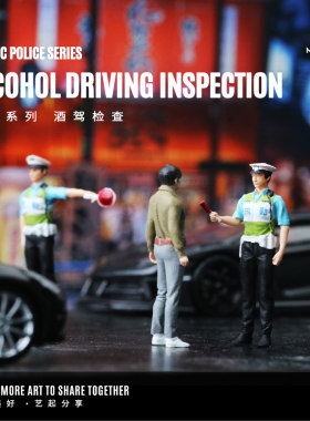 MoreArt树脂人偶微缩造景交警