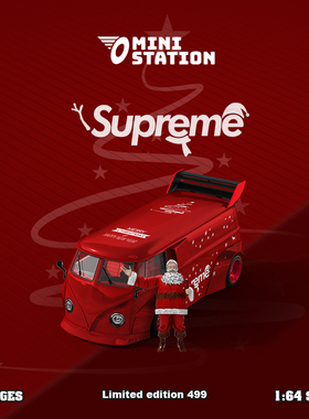 MiniStation1:64 T1面包车RWB964 992GT3 RS圣诞仿真合金汽车模型
