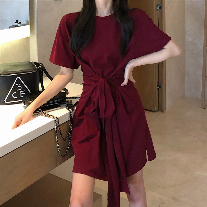 Price no less than 49 real-time retro-style waistband slim dress skirt