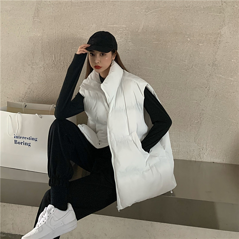 Real shot real price ins fried Street versatile casual Leggings loose lazy thick cotton padded vest