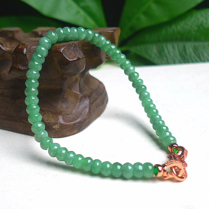 天然缅甸A货翡翠老坑水润满绿算盘珠手链手串玉石珠链带证书女款,珠宝/钻石/翡翠,手链/手串,淘宝优惠券,粉丝福利购,淘宝优惠卷