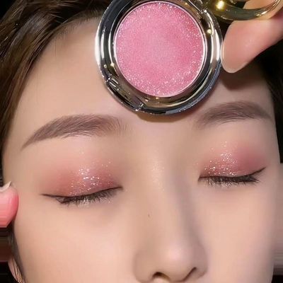 抖音爆款单色眼影紫罗兰玫红色2025年春夏新品亮晶晶维尼小熊正品