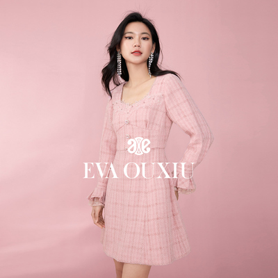 伊华欧秀粉色千金风小香