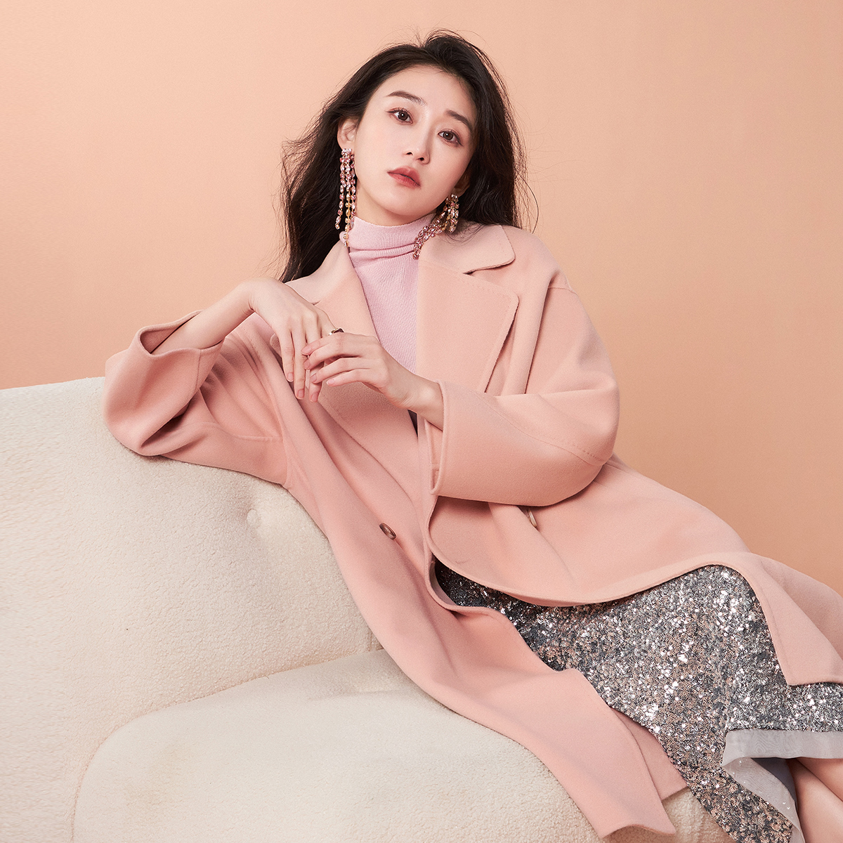 【限时直降】伊华欧秀毛呢外套E33LS0036