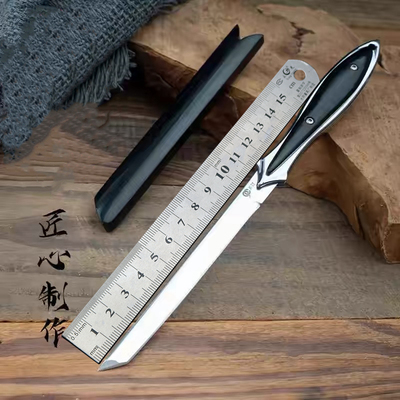 新款实木手柄高硬度一体钢水果刀家用便携小茶刀果蔬刀牛排刀直刀