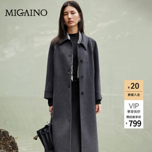 Migaino曼娅奴女装2026年冬季新款高级感通勤出街保暖呢子大衣