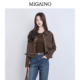 Migaino曼娅奴女装 风翻领夹克短外套MQ12SC017 高级感工装 春季 新款