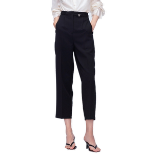 Migaino曼娅奴女装早秋新款高腰直筒八分裤西裤MO32BC007