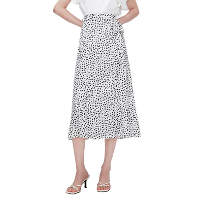 Migaino曼娅奴女装夏季新款法式优雅波点半身裙MO22EB088