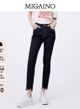 Migaino曼娅奴牛仔裤女新款显瘦紧身裤MO12NC013