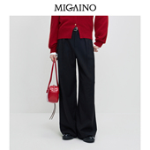 高级感气质百搭宽松休闲西裤 Migaino曼娅奴女装 秋冬新款 MP42BC017