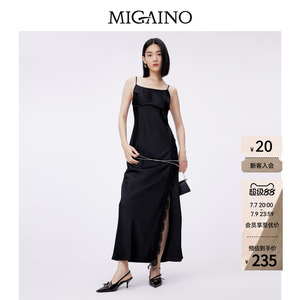 Migaino曼娅奴连衣裙女春新款高级感吊带连衣裙MO12DD051