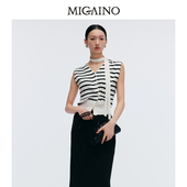 针织衫 MP12JK259 2025新款 V领无袖 商场同款 Migaino曼娅奴女装