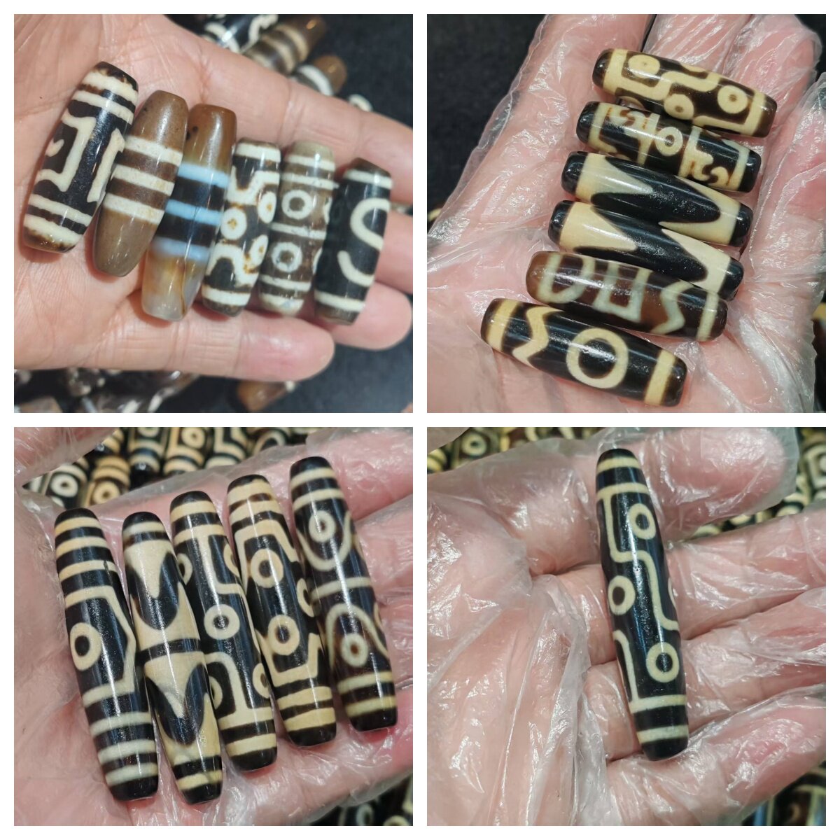 播热推牙黄老包浆西藏天珠dzi