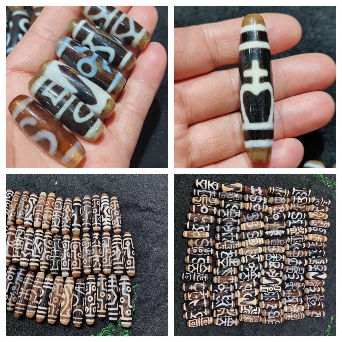 高级老包浆西藏天珠dzi散装批发