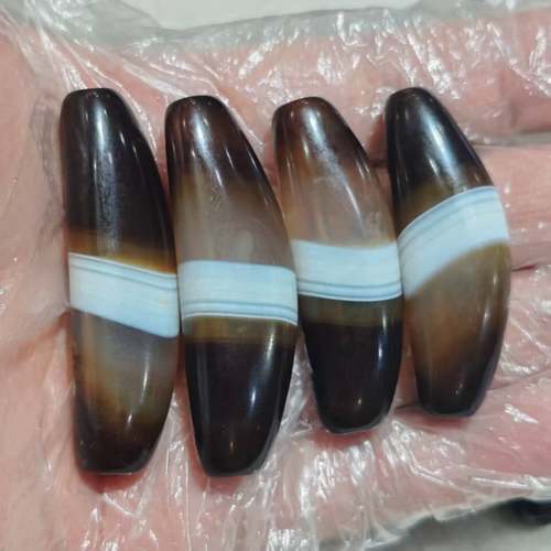 50mm天原缠丝牛角形玛瑙天珠