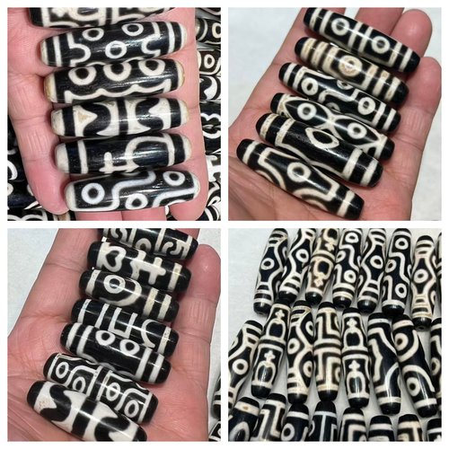 白头风化黑白天珠三五七九眼