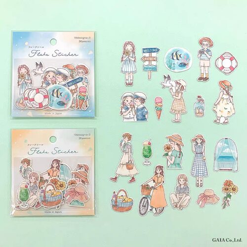 日本gaia夏日清凉休闲贴纸