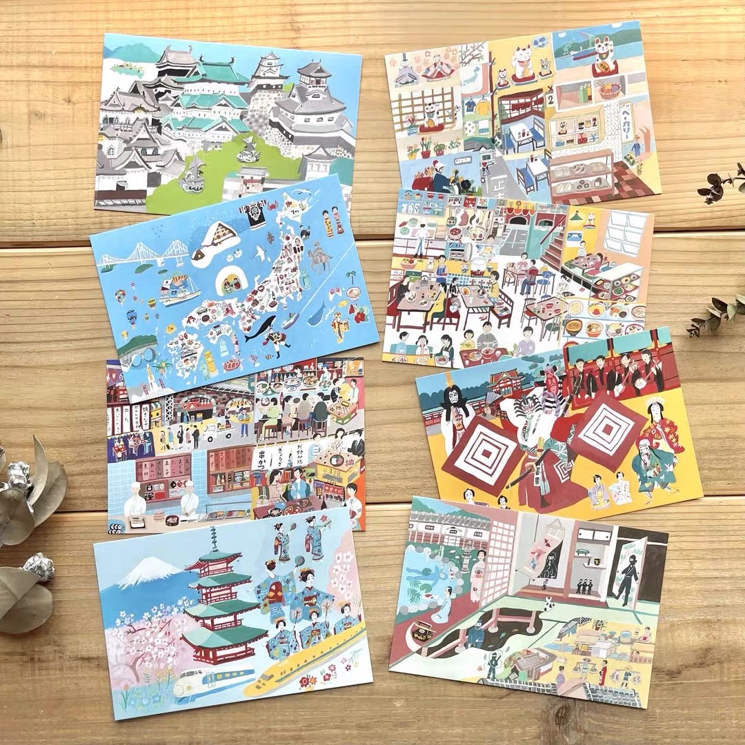 日本表现社冲野爱日式和风明信片