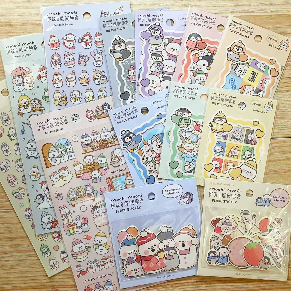 日本gaia冬季雪人小贴纸